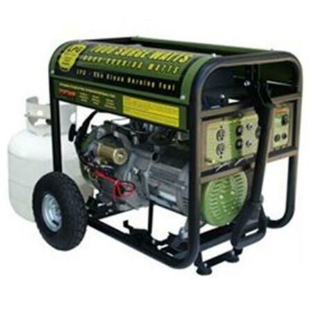 BUFFALO Portable Generator, Liquid Propane, 6,000 W Rated, 7,000 W Surge, Electric, Recoil Start, 50/25 A GEN7000LP